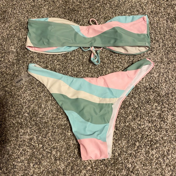 Strapless Bikini Top and Bottoms - Picture 4 of 5